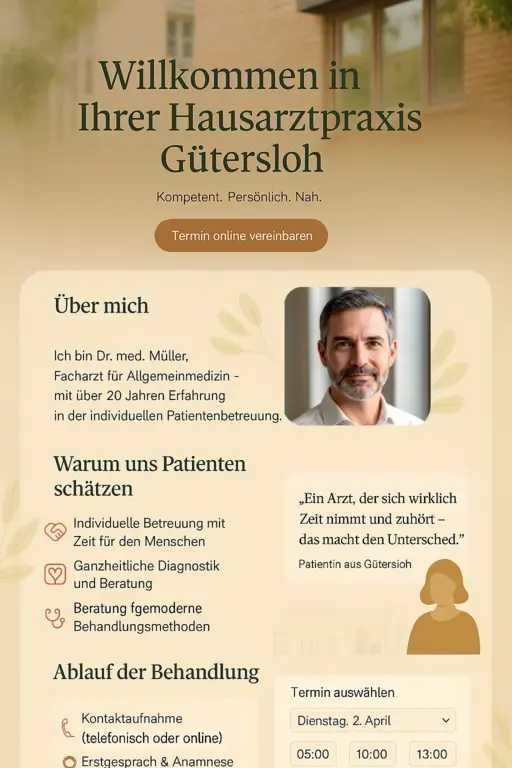 Professional and trustworthy website design for a medical practice